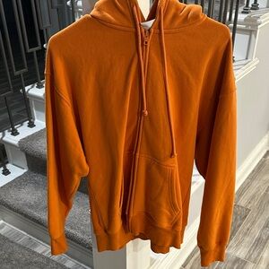 TNA Orange Zip-Up Sweater